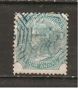 India Inglesa -  Nº Yvert 27 (usado) (o) (defectuoso) - 1858-79 Compañia Británica Y Gobierno De La Reina