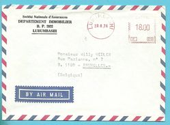 Brief Met Mekanische Roodfrankeering (F29)  ZAIRE / LUBUMBASHI - Used Stamps