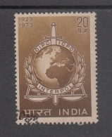 India  1973  SG 698   Police  INTERPOLE   Used Stamp FREE COMBINED SHIPPING   #  04331  D    Inde Indien - Police - Gendarmerie