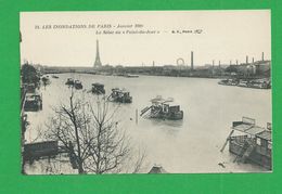 Cartes Postales 75 PARIS INONDATIONS DE 1910 La Seine Au Point Du Jour - La Crecida Del Sena De 1910