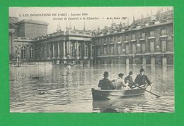 Cartes Postales 75 PARIS INONDATIONS DE 1910 Arrivée De Députés à La Chambre - La Crecida Del Sena De 1910