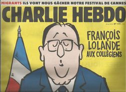 CHARLIE HEBDO , 20 Mai 2015 , N° 1191 , François Lolande Aux Collégiens , Lolaises, Lolais... ,  Frais Fr : 2.05 E - Desde 1950