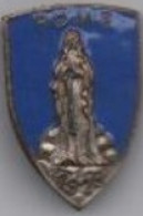 Médaille Religieuse  émaillé Bleu    Rome   1925 - Brochen