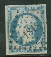 France // 1853-1860 // Yvert & Tellier Napoléon III  No.14 Oblitéré - 1853-1860 Napoleone III