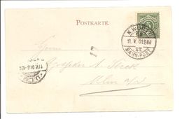 Wurttemberg. Poststempel K.WURTT.BAHNPOST 68/ST.  Postkarte Tuttlingen. Hotel Post. - Andere & Zonder Classificatie