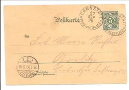 Wurttemberg. SONDERSTEMPEL VOLKS-FESTPLATZ 1899 Cannstatt. Postkarte Cannstatt Vorläufer 1899 - Other & Unclassified
