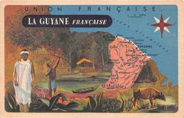 ¤¤  -   LA GUYANNE FRANCAISE  -  Carte Géographique  -  ¤¤ - Cayenne