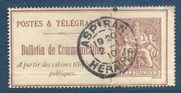 France Ob N° 26 - 40c Brun-rouge - Telegraph And Telephone