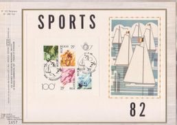 Carte Max CEF Soie Bloc 58 Sports - 1981-1990