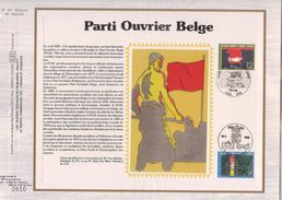 Carte Max CEF Soie 2167-68 Parti Ouvrier Belge - 1981-1990