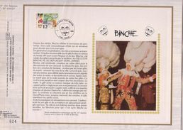 Carte Max CEF Soie 2200 Carnaval Binche - 1981-1990