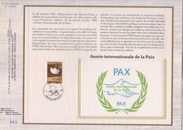 Carte Max CEF Soie 2202 Année Internationale De La Paix - 1981-1990