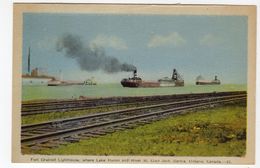 SARNIA, Ontario, Canada, Fort Gratroit Lighthouse, Old  WB PECO Postcard, Lambton County - Sarnia