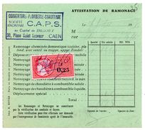 1966 - Reçu De Ramonage - Timbre Fiscal "Médaillon De Daucy" N° 364 (0,25 F) - Andere & Zonder Classificatie