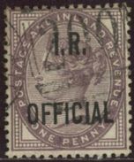 GB 1882 Yv. N°2A Inland Revenue - 1p Violet - Oblitéré - Officials