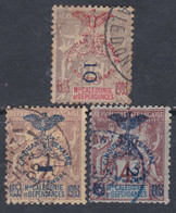Nlle Calédonie N° 81 / 83 O Timbres Surchargés : Partie De Série :  Les 3 Valeurs Oblitérations Moyennes Sinon TB - Used Stamps