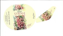 Etiquette De VIN De PAYS D'OC " Syrah Jeanjean 1996 " - Vin De Pays D'Oc