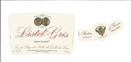 Etiquette De VIN De FRANCE " LISTEL GRIS - Grain De Gris " - Pink Wines