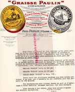 39 -ST  SAINT CLAUDE- BELLE FACTURE GRAISSE PAULIN- TANNEUR CIRAGE CHAUSSURES- ENCAUSTIQUE-  CHAUSSURES BOTTES - 1900 – 1949