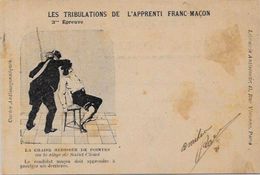 CPA Maçonnique Satirique Caricature Franc Maçon Franc Maçonnerie Masonic Circulé - Philosophie & Pensées