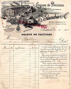 75- PARIS- RARE LETTRE SIGNEE C. BLANCHAT -MANUFACTURE CHAINES PRECISION VELOCIPEDES-VELO-AUTO-170 RUE CHARONNE 1903 - Transports