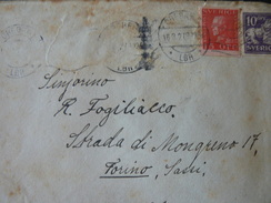 1927.........LETTER FROM SVERIGE TO ITALY...........///.........LETTERA DALLA SVEZIA PER L'ITALIA - 1920-1936 Franqueo I