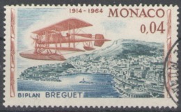 Monaco Used 1964 Airplanes - The 50th Anniversary Of 1st Aerial Rally, Monte Carlo - Oblitérés