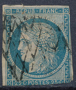 Stamps France 1849 Ceres 25c Used - 1849-1850 Ceres