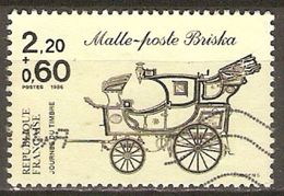 FRANCE   -   1986 .  Y&T N° 2410 Oblitéré .   Journée Du Timbre  /  Malle-poste Briska.. - Gebraucht