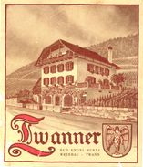 1590 - Suisse - Twanner - Rud. Engel - Hurni - Weinbau - Twann - Etiquette Ancienne - Vino Blanco