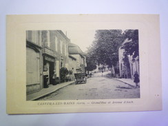 CASTERA-les-BAINS  (Gers)  :  Grand'Rue Et Avenue D'Auch    - Castera