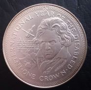 ISLE OF MAN 1 CROWN 1981 SILVER UNC "International Year Of Disabled" (free Shipping Via Registered Air Mail) - Île De  Man