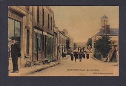 Vente Immediate Courtomer (61) Rue De L' Eglise ( Colorisée Satinée Cliché Lecomte ) - Courtomer