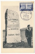 FRANCE => CARTE MAXIMUM => 30F Bataille De Narvik - Mai 1952 - 1950-1959