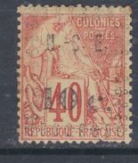 Nlle Calédonie N° 13 X Timbre Surchargé : 10 C.  Sur 40 C.   Trace De Charnière Sinon TB - Unused Stamps