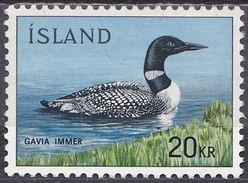 Island Iceland 1967 Tiere Fauna Animals Vögel Birds Eistaucher, Mi. 408 ** - Unused Stamps