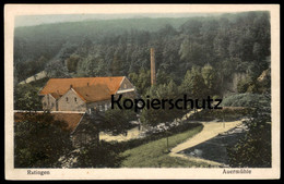 ALTE POSTKARTE RATINGEN AUERMÜHLE PANORAMA Teich Mühle Ansichtskarte Postcard AK Cpa - Ratingen