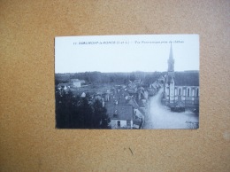 Carte Postale Ancienne De Beaumont-la-Ronce: Vue Panoramique Prise Du Château - Beaumont-la-Ronce