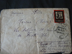 1925.....ANCIENT LETTER + POSTAGESTAMP OF HIGH VALUE...///...ANTICA LETTERA + BEL FRANCOBOLLO DI ALTO VALORE - Covers & Documents