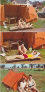 Lot 3 CPSM 10x15 . Jeune Couple En CAMPING ( Tente Et Matériel De Camping Années 1960) - Other & Unclassified