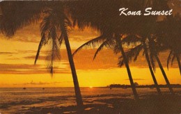 Hawaii Kona Sunset Over Kailua Bay 1975 - Big Island Of Hawaii