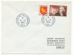FRANCE => Enveloppe Cachet Commémoratif "XIIIeme Expo Philatélique Des Cheminots" 1956 PARIS - Eisenbahnen