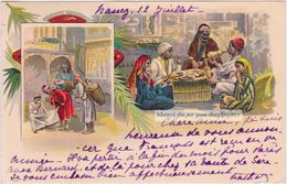 CPA ILLUSTRATEUR EGYPTE VIE QUOTIDIENNE. CARTE POSTALE EGYPTIENNE. Années 1900, Orientalisme. Egypt. - Persons