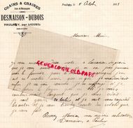 37- PAULMY PAR LIGUEUIL- RARE LETTRE MANUSCRITE SIGNEE DESMAISON DUBOIS- GRAINS GRAINES-AGRICULTURE HORTICULTURE-1913 - Landbouw