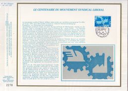 Carte Max CEF Soie 2405 Centenaire Du Mouvement Syndical Libéral - 1991-2000