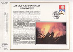 Carte Max CEF Soie 2443 Services D'Incendie En Belgique - 1991-2000