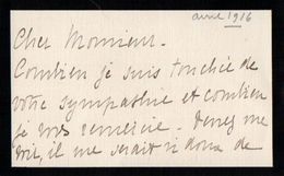 VP11.773 - Noblesse - CLAS - Lettre De Mme La Comtesse De SARDELYS - Autres & Non Classés