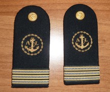 Spalline Capo Di 1^ Classe SSAL - Marina Militare - Usate - Italian Navy Shoulder Boards - Navy