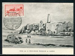 Algérie - Carte Maximum 1952 ,  Croix Rouge , Bou Noura - Ref D160 - Cartes-maximum