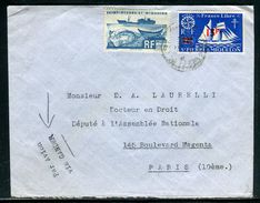 Saint Pierre Et Miquelon - Enveloppe Par Avion " Via Gander " Pour Paris - Ref D162 - Covers & Documents